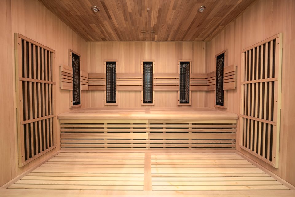 Drewniana sauna w apartamencie typu Superior